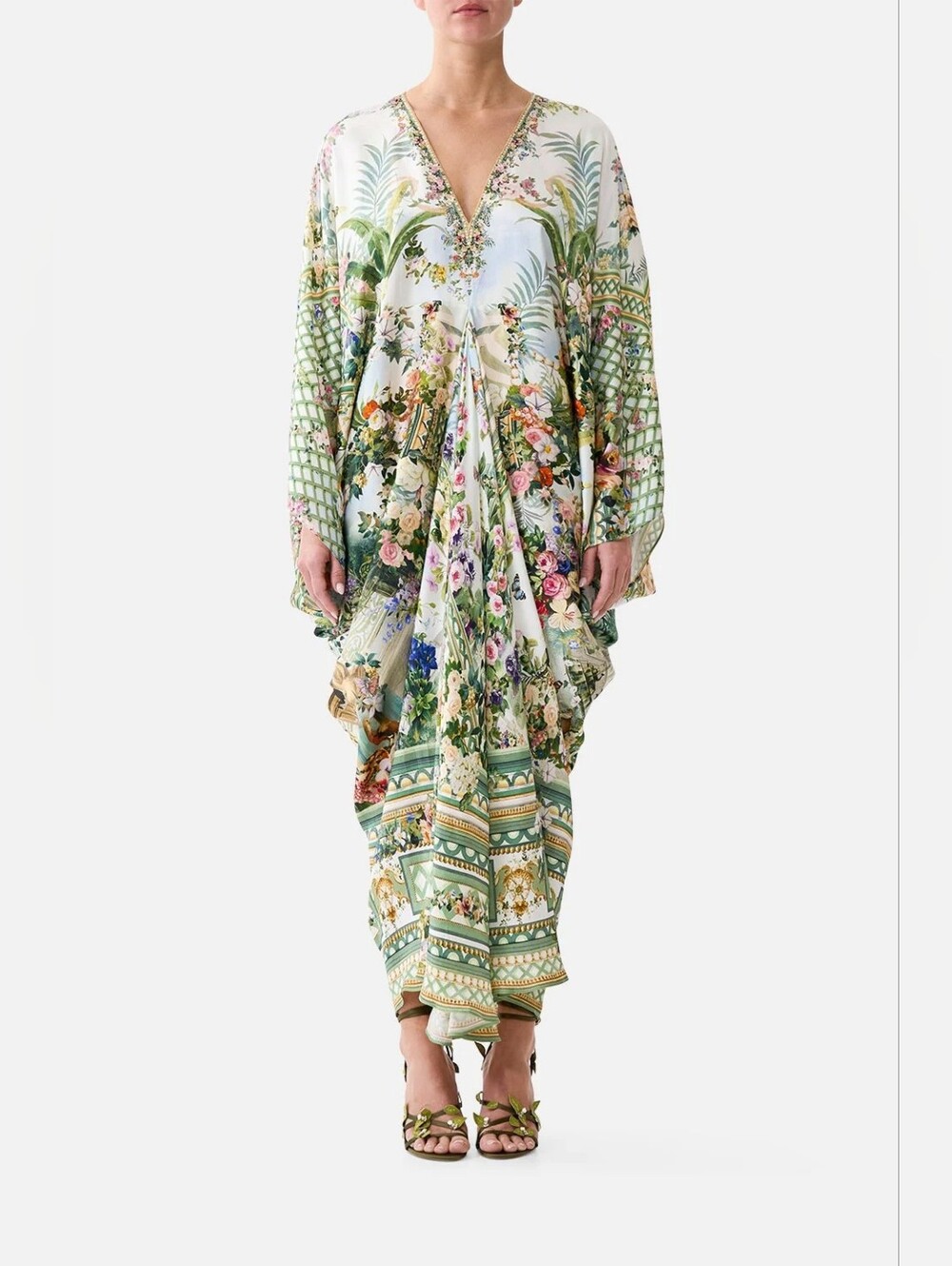 Camilla T Shape Long Kaftan In Art For The Empress